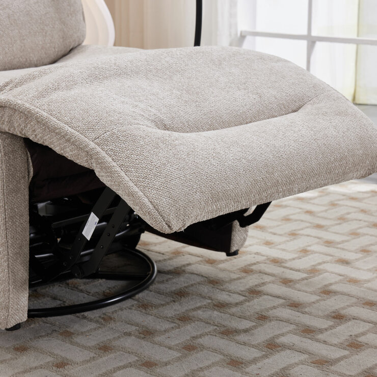 Armchair Beige Footrest