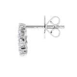 0.39ctw Round Brilliant Cut Diamond Circle Stud Earrings, 18ct White Gold