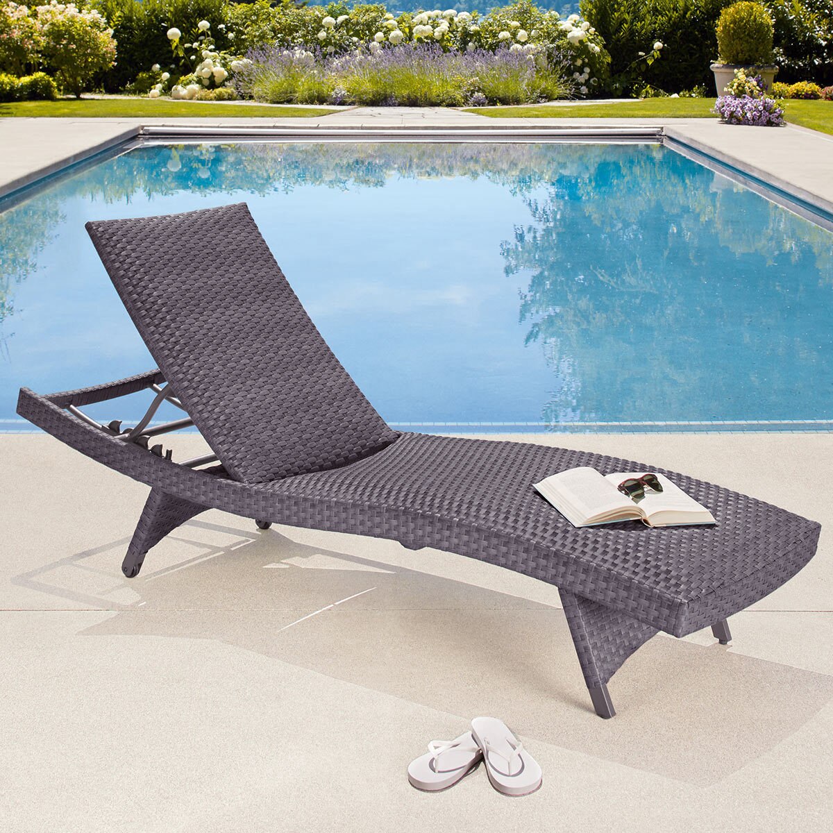Palm Aire Woven Padded Chaise Lounge 2 Pack Costco UK