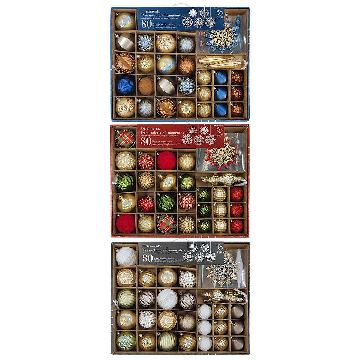 80CT Shatterproof ornament Set