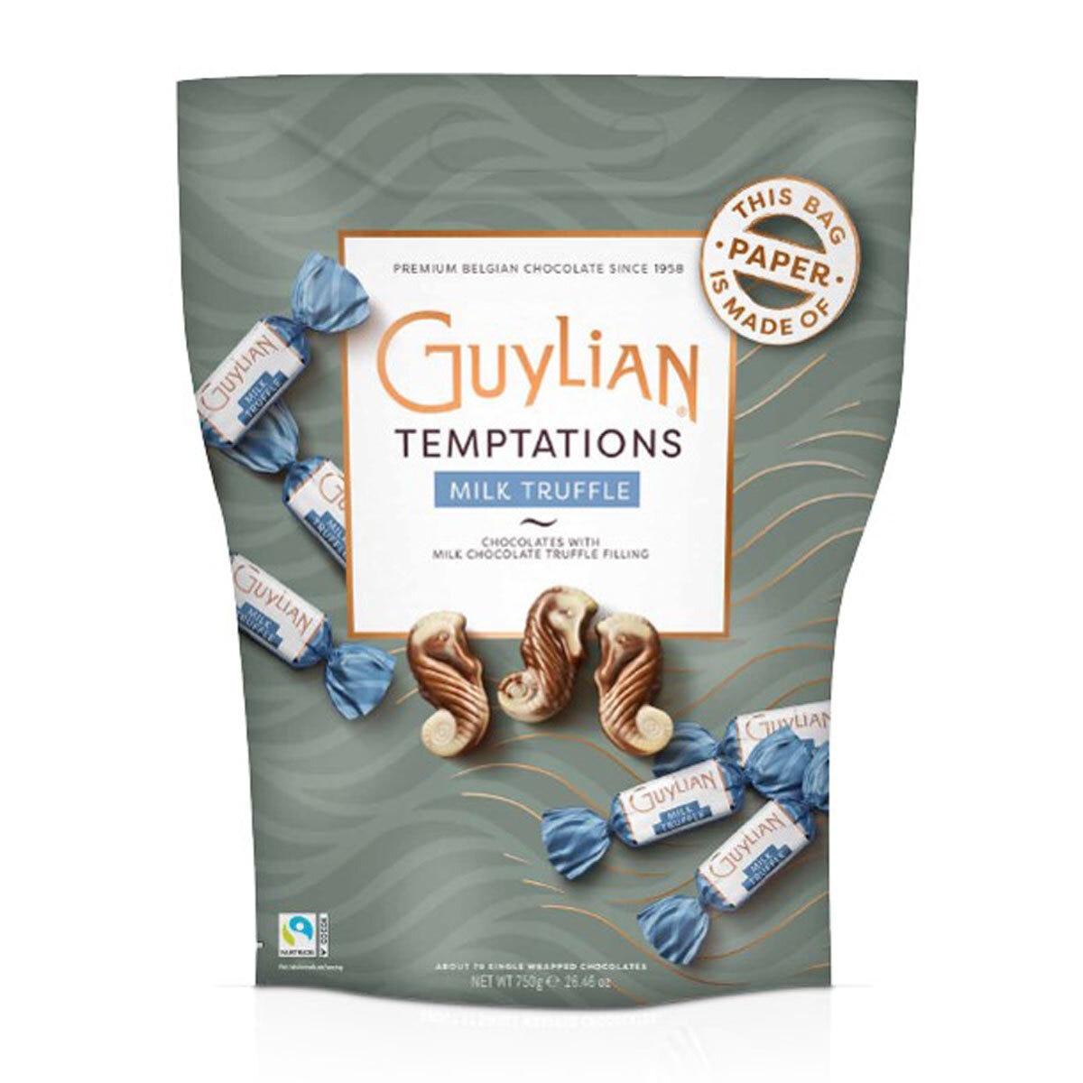 Guylian Temptations Sea Horses Belgian Milk Chocolate Truffles, 750g