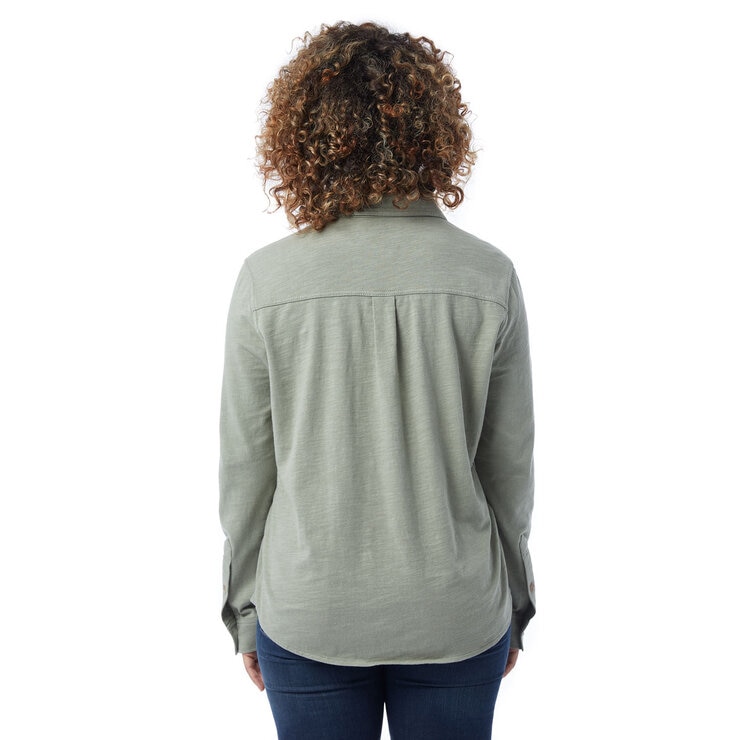 32 Degrees Stretch Cotton Shirt in Khaki - Medium