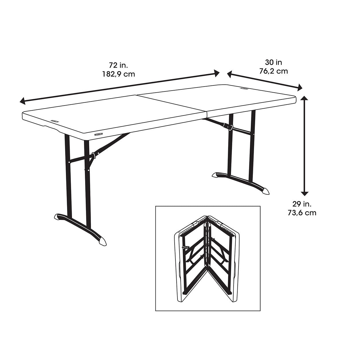 Lifetime 6ft Fold in Half Commercial Grade Table