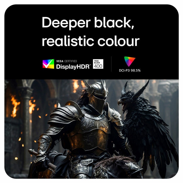 Deeper black, realistic colour
