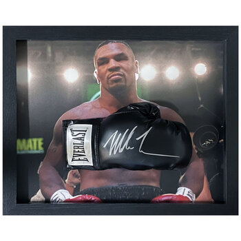 Mike Tyson Signed Framed Everlast Boxing Glove