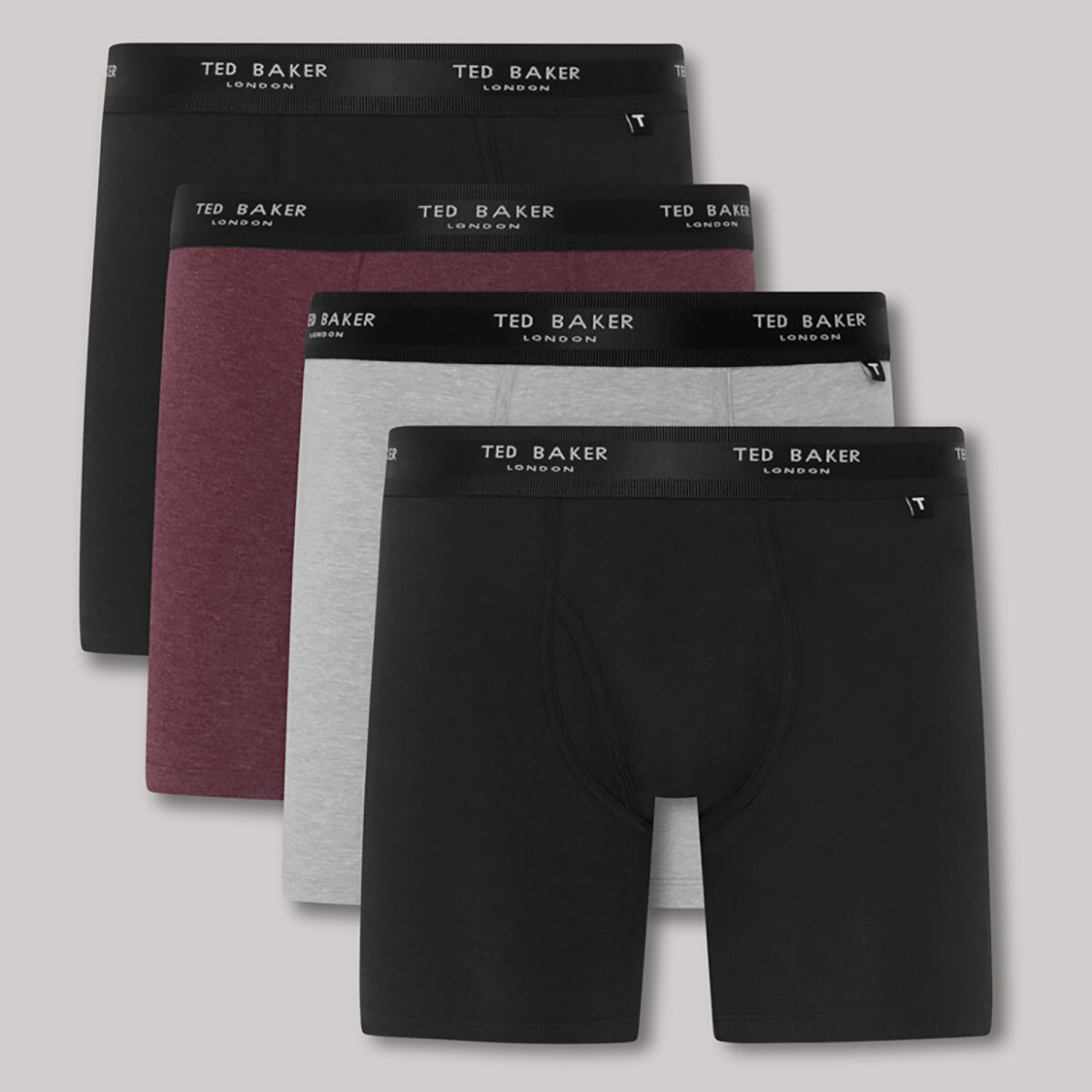 Ted Baker Men's Boxer Shorts, 4 Pack in Black