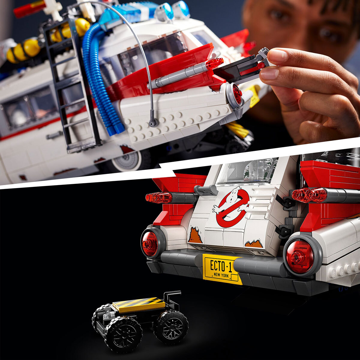 Buy LEGO Creator Expert Ghostbusters ECTO-1 Set for Adults 10274 Front & Rear Close-up Image at Costco.co.uk