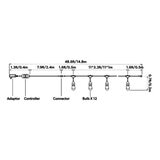 4Lite WiZ 48ft (14.8m) Smart RGBW LED Outdoor Festoon Lights