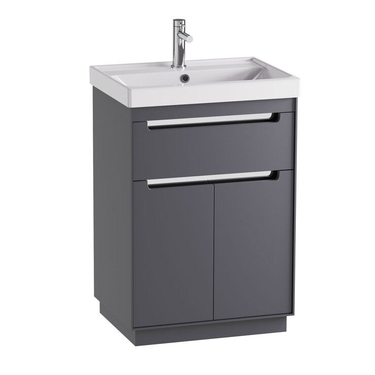 Tavistock Kew 600 Floor Mount with Basin in Dark Grey at costco.co.uk
