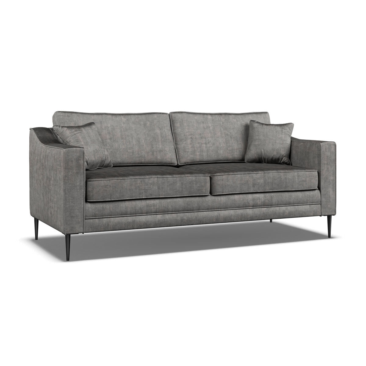 Aspen Velvet 3 Seater Sofa, Grey