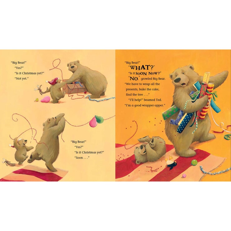 Drawn image of two bears and wrapping paper Drawn image of two bears and wrapping paper