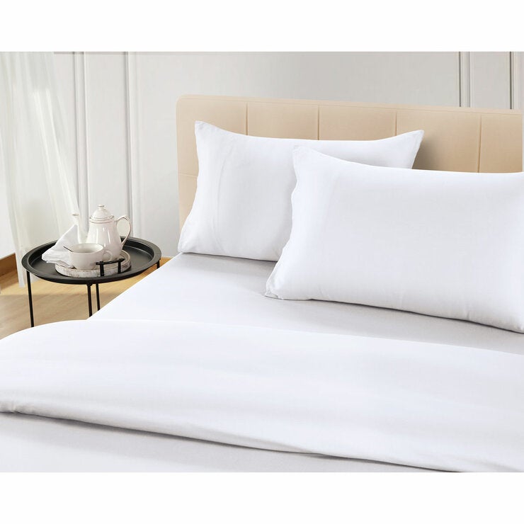 Welhome 500 Thread Count Lyocell Cotton Blend Duvet Set in White, King Welhome 500 Thread Count Lyocell Cotton Blend Duvet Set in White, King