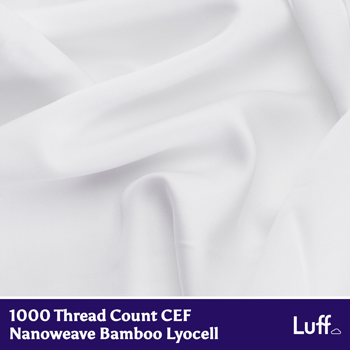 White SilverLining Fitted Sheet 1000 Thread Count