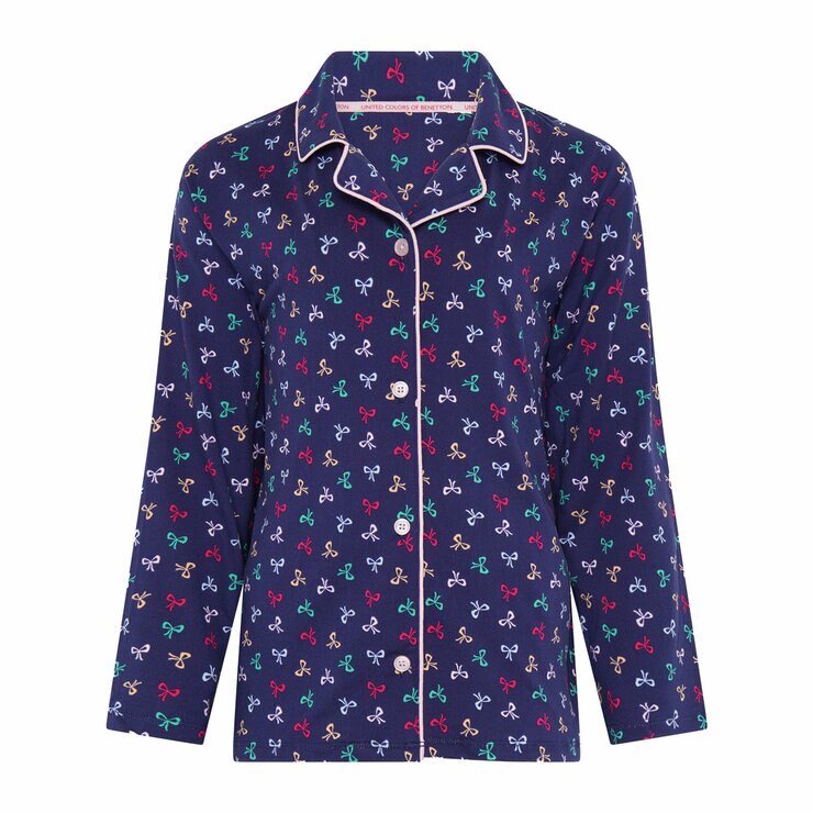 United Colours of Benetton Kids 4 Piece Pyjama Set in Navy