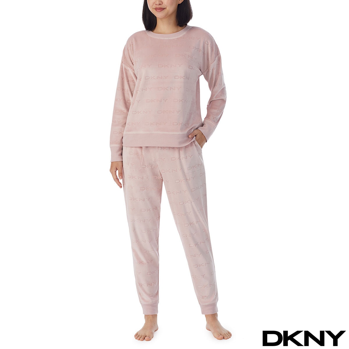 DKNY Ladies Lounge Set in Pink Large Costco UK