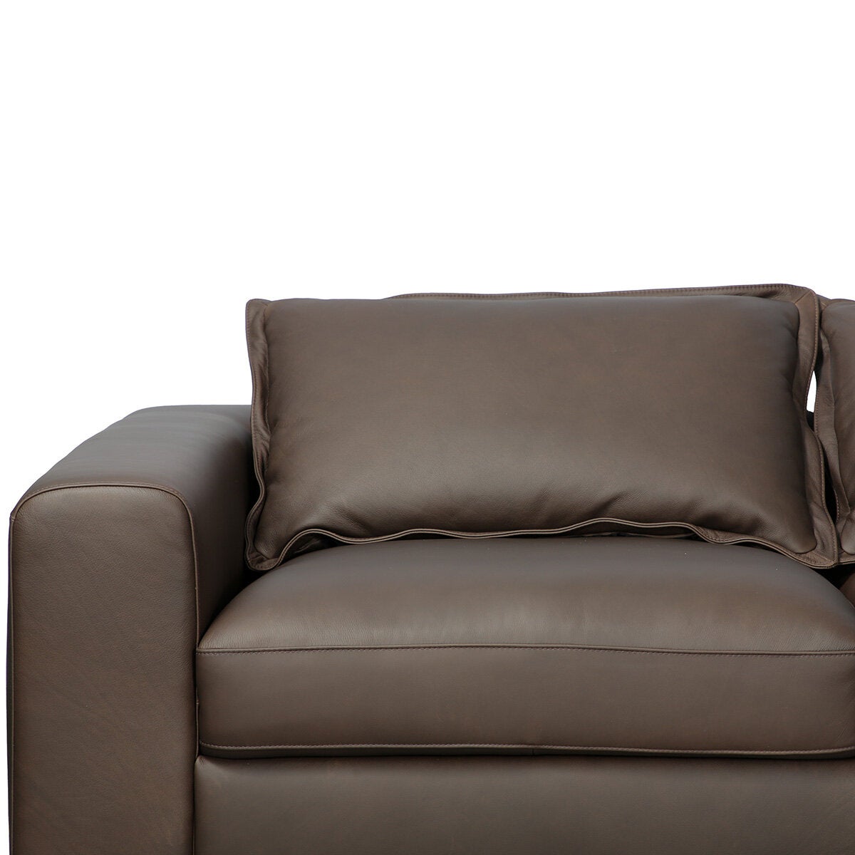 Simon Li Westbrook Brown Leather Corner Sofa