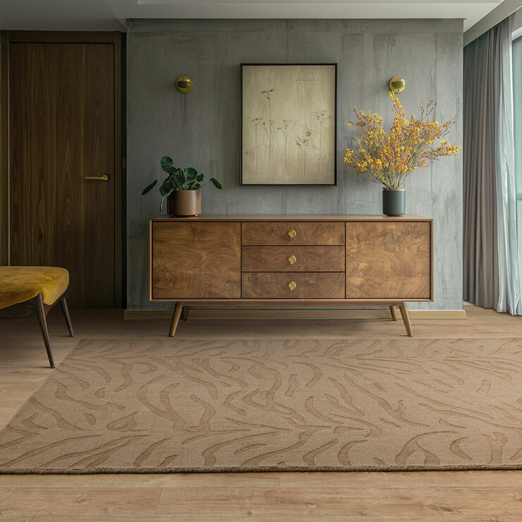 Asiatic Tigra Rug in Mocha Colour with a tiger print pattern Asiatic Tigra Rug in Mocha Colour with a tiger print pattern
