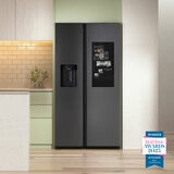Samsung RS90F66BEFEU, Side by Side Fridge Freezer, E Rated in Black