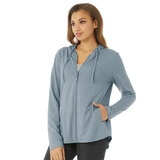 32 Degrees Women's 2 Pack Full Zip Hoody in Lead/Pale Thistle, Extra Large