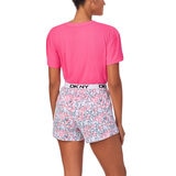 DKNY Ladies Tee & Boxer Pyjama Set in Pink