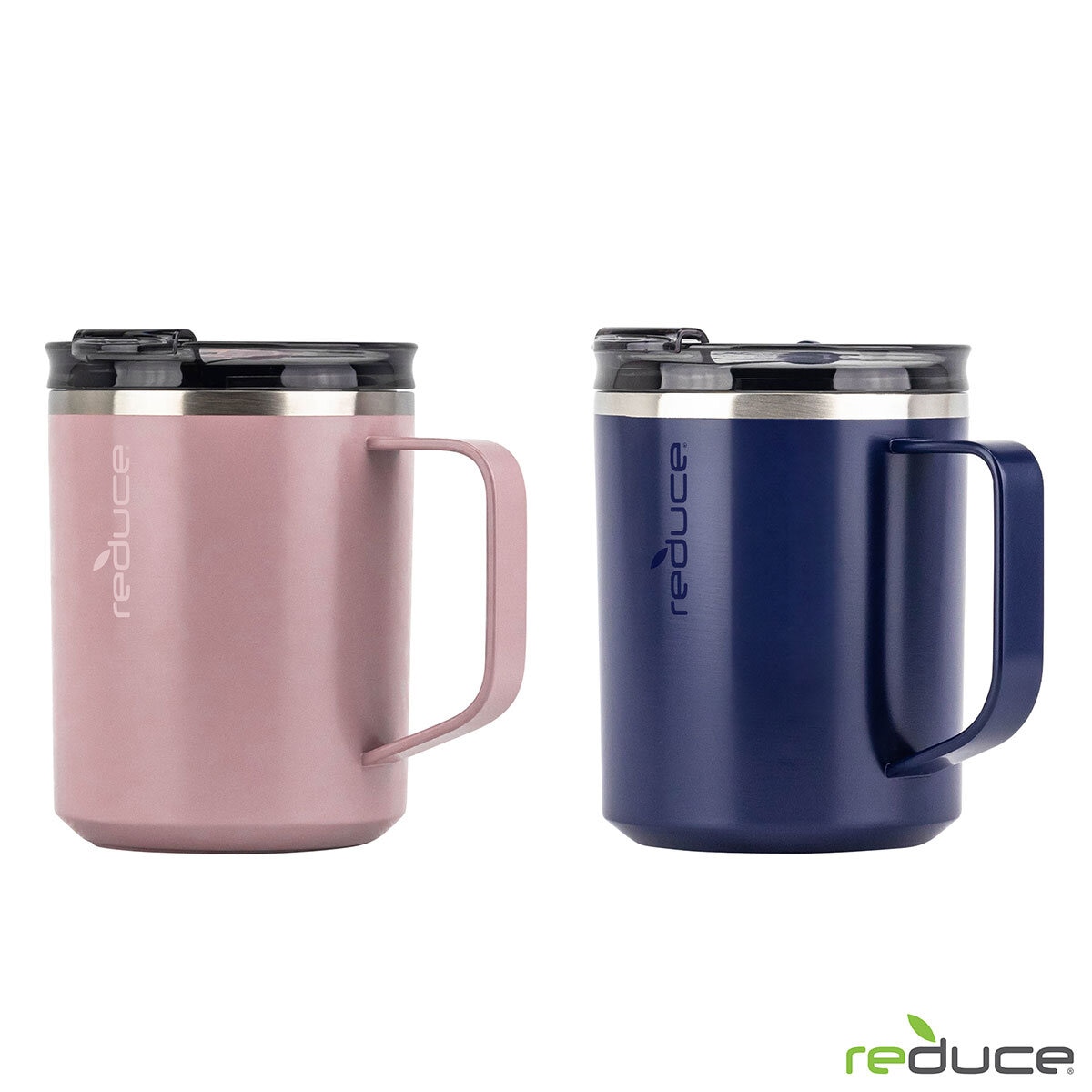 HOT1 Desktop Travel Mug 2 Pack, Pink & Blue