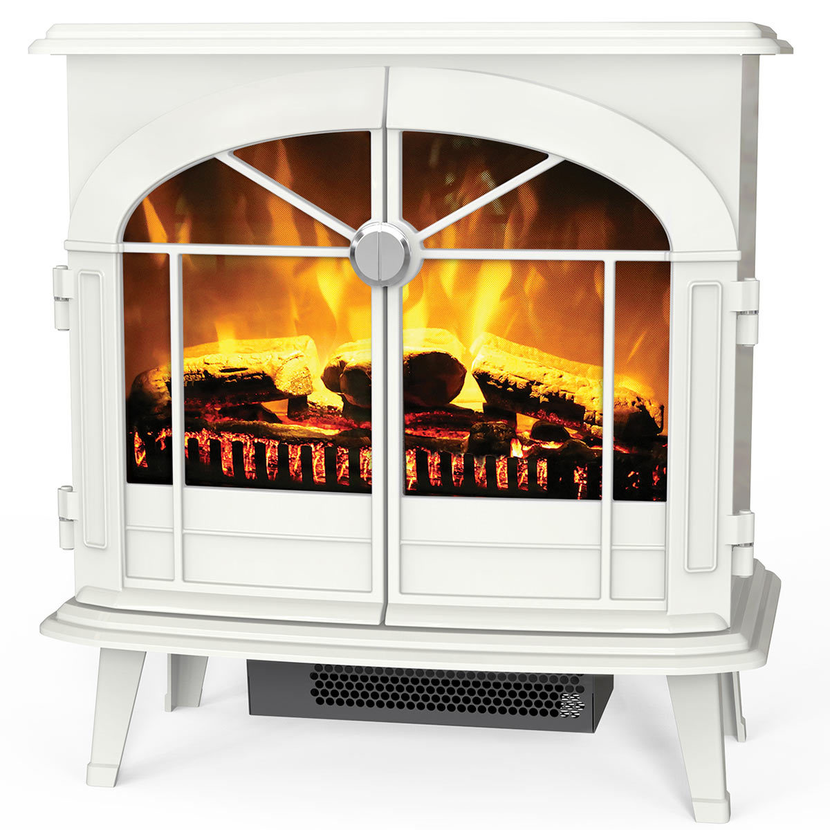 Dimplex Fullerton Optiflame Electric Stove in Dove White, 2KW | Costco UK