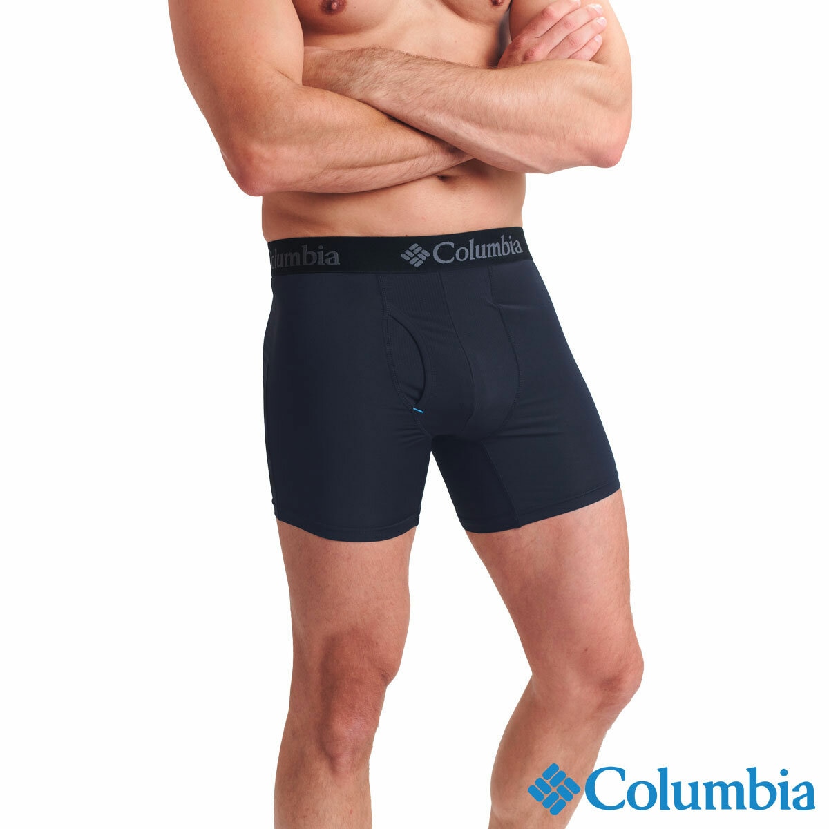 Columbia Men's Performance Stretch Boxer Briefs, 5 Pack in Black