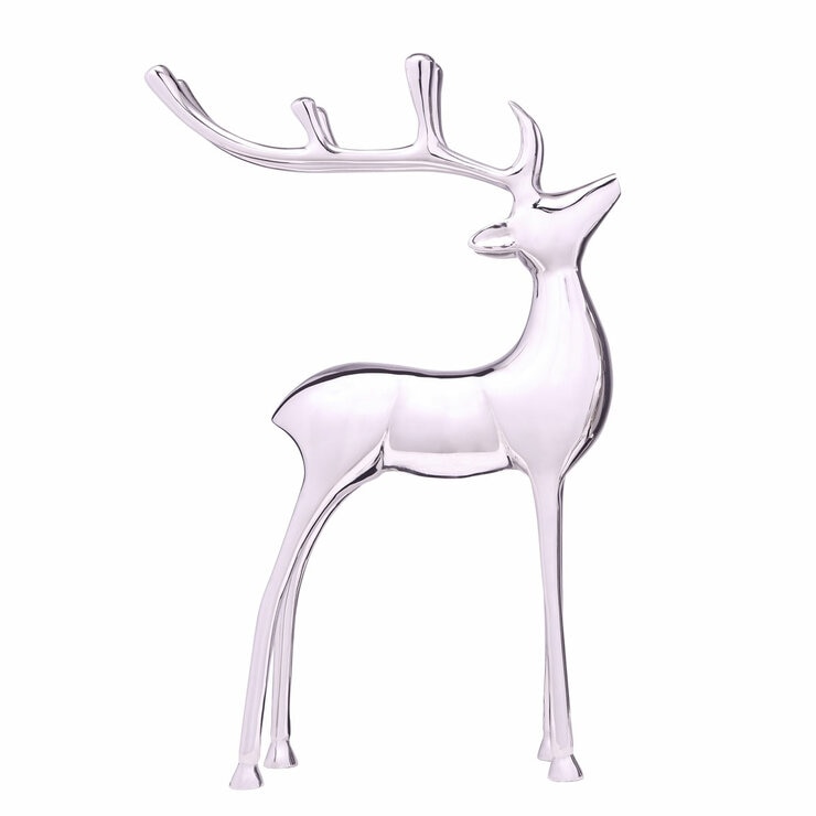 Aluminum Reindeer Assortment- Set Of 2- Silver
