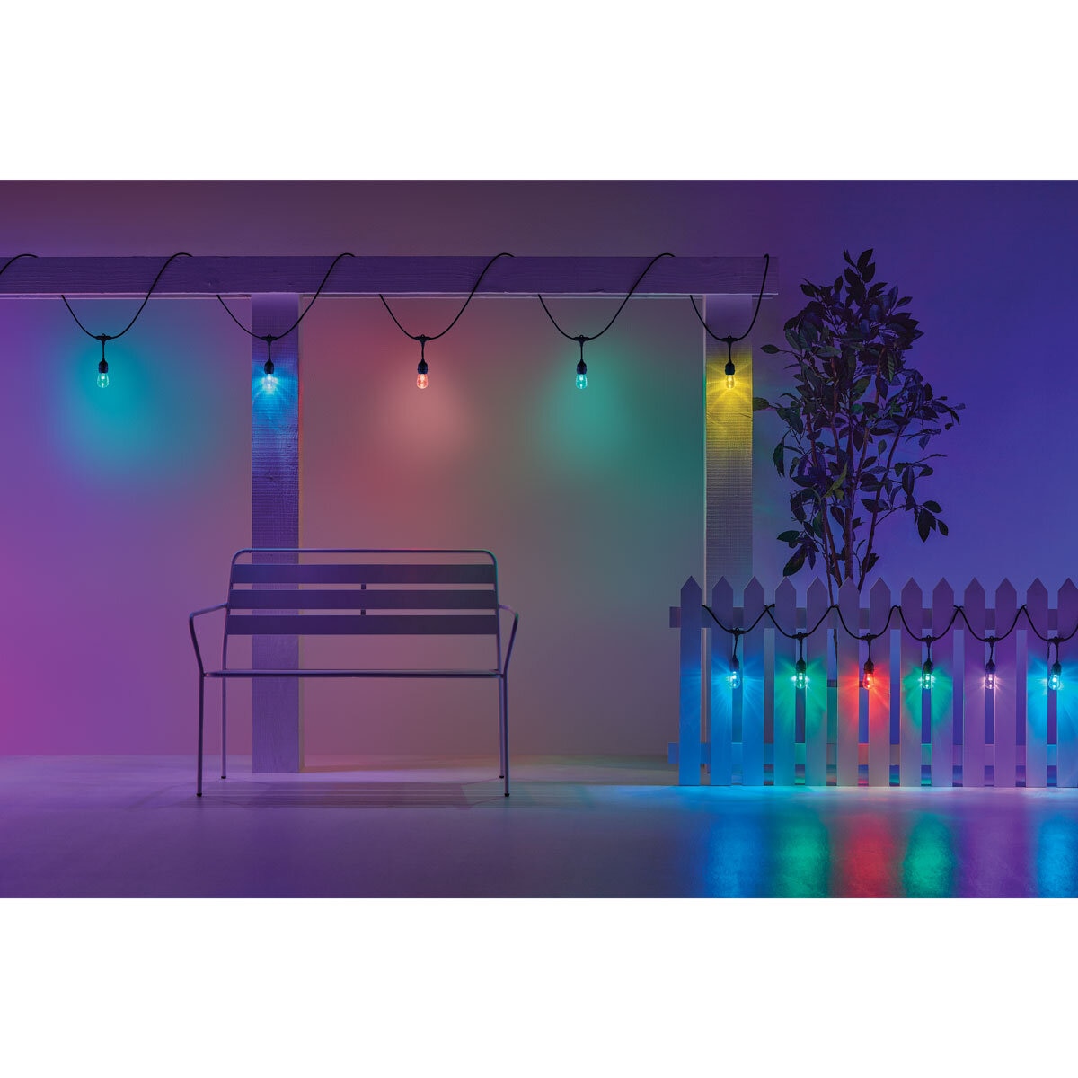 4Lite WiZ 48ft (14.8m) Smart RGBW LED Outdoor Festoon Lights