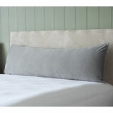 Belledorm Light Grey Velvet Long Bolster Cushion, 43 x 120 cm Belledorm Light Grey Velvet Long Bolster Cushion, 43 x 120 cm