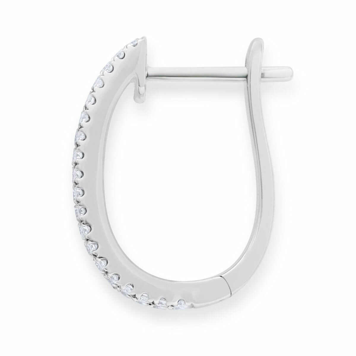 1.52ctw Princess & Round Brilliant Cut Diamond Hoop Earrings, 18ct White Gold