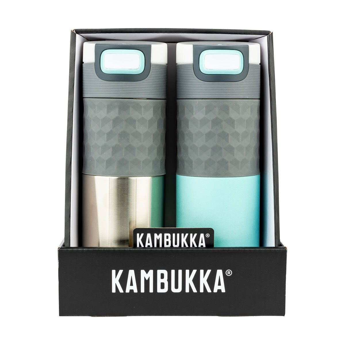 Kambukka 500ml Travel Mug, 2 Pack in Glacier
