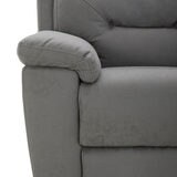 Close up detail image of Kuka Grey Fabric Reclining Armchair