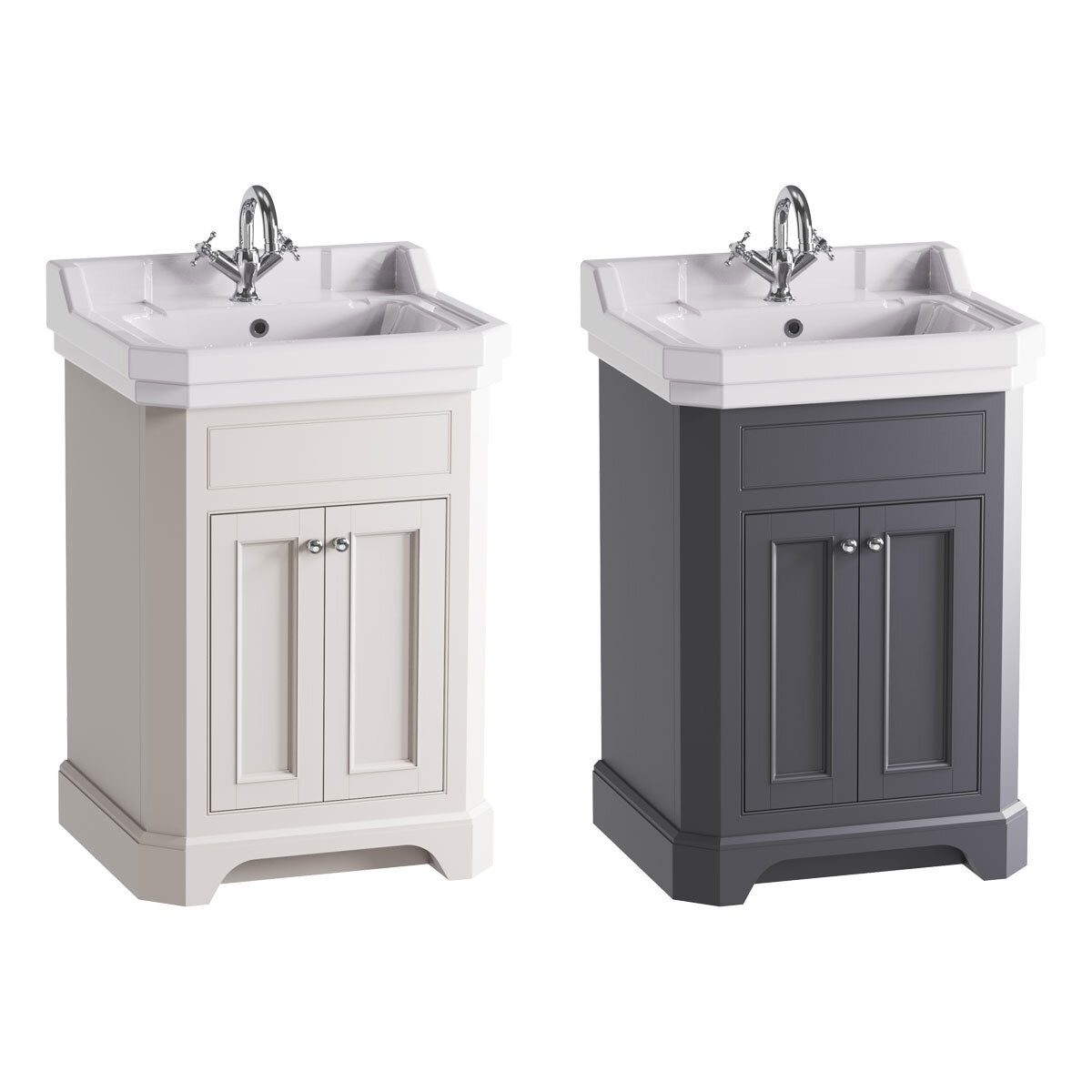 Tavistock Abbot 600 Floor Mount Vanity Unit with Basin in 2 colours at costco.co.uk