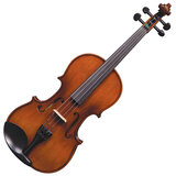 Photo of front of violin