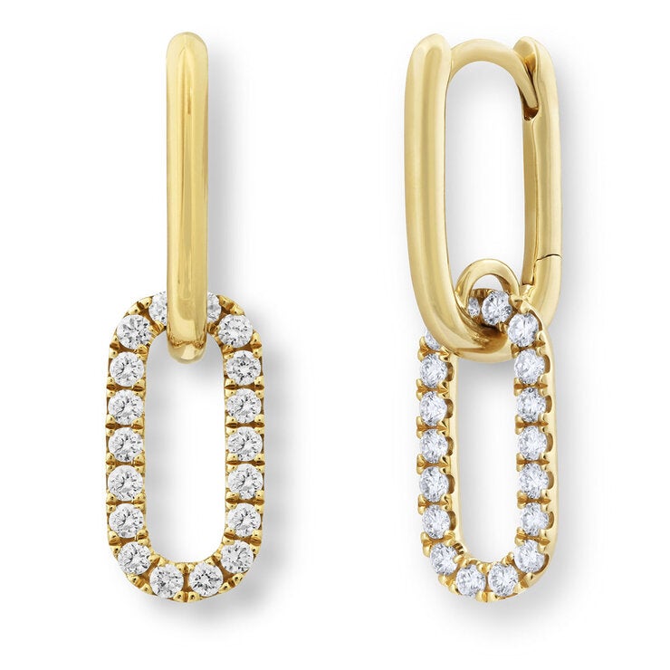 Costco 0.52ctw Round Brilliant Cut Diamond Earrings 14ct Yellow Gold