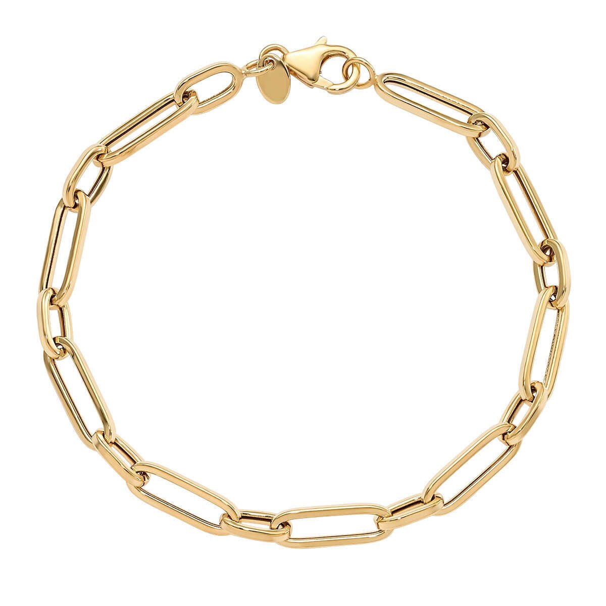 14ct Yellow Gold Paperclip Bracelet