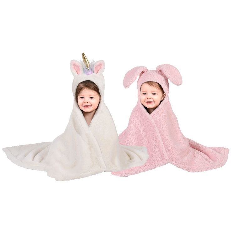 Children's Hooded Blanket & Plush in 3 Designs Costco UK