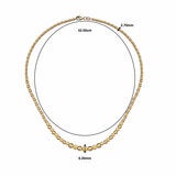 18ct Yellow Gold Shiny Bead Necklace 18ct Yellow Gold Shiny Bead Necklace
