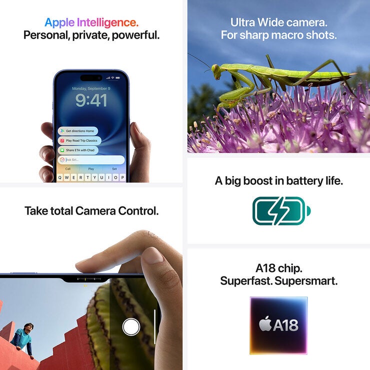 Apple iPhone 16 512GB Sim Free Mobile Phone in Teal, MYEU3QN/A Apple iPhone 16 512GB Sim Free Mobile Phone in Teal, MYEU3QN/A