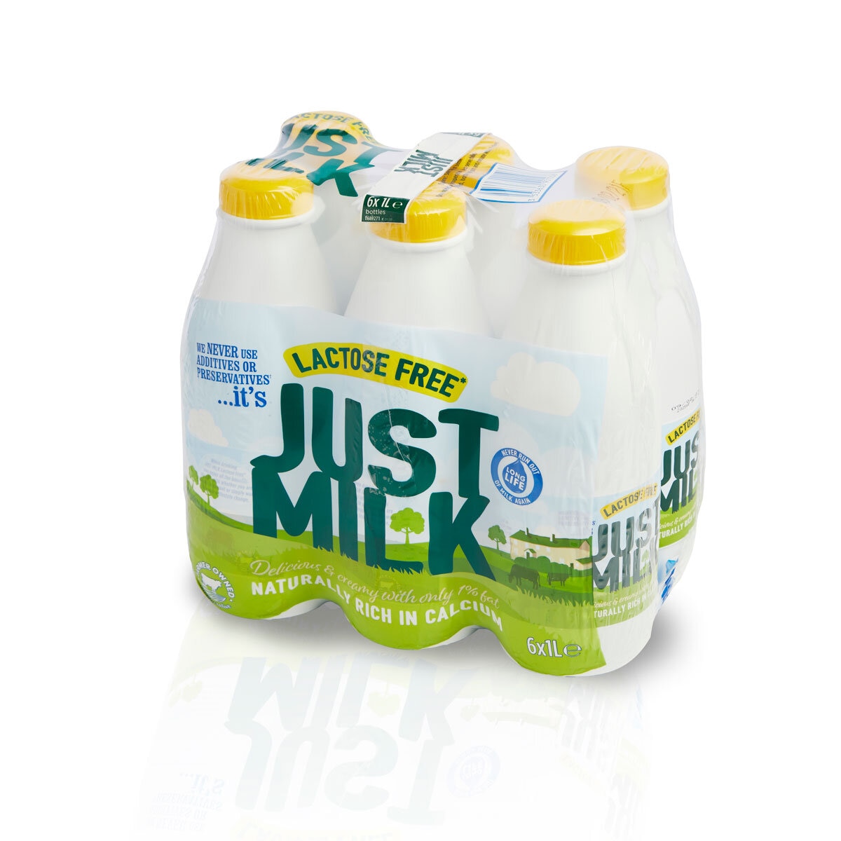 Candia Just Milk Lactose Free UHT Milk, 6 x 1L