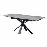 Jordan Ceramic Extending Dining Table + 6 Grey Chairs, Seats 6-8