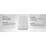 NETGEAR® Orbi™ Tri-band WiFi 6 Mesh System, 5.4Gbps, with 1 year of NETGEAR Armor included, Router + 2 Satellites