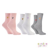 Caroline Gardner Ladies Bamboo Leisure Sock 6 Pack in Pink