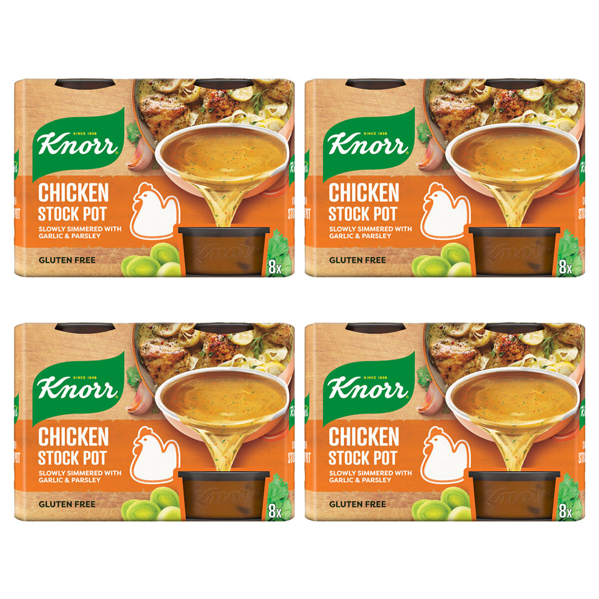 Knorr Chicken Stock Pots, 4 x 8 x 224g