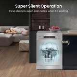 Hisense HS693C60XADUK Freestanding Dishwasher, C Rated in Stainless Steel