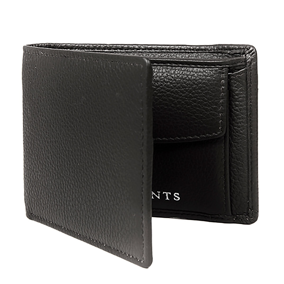 Dents Pebble Grain Leather Billfold Wallet with Removable Card Holder, Black