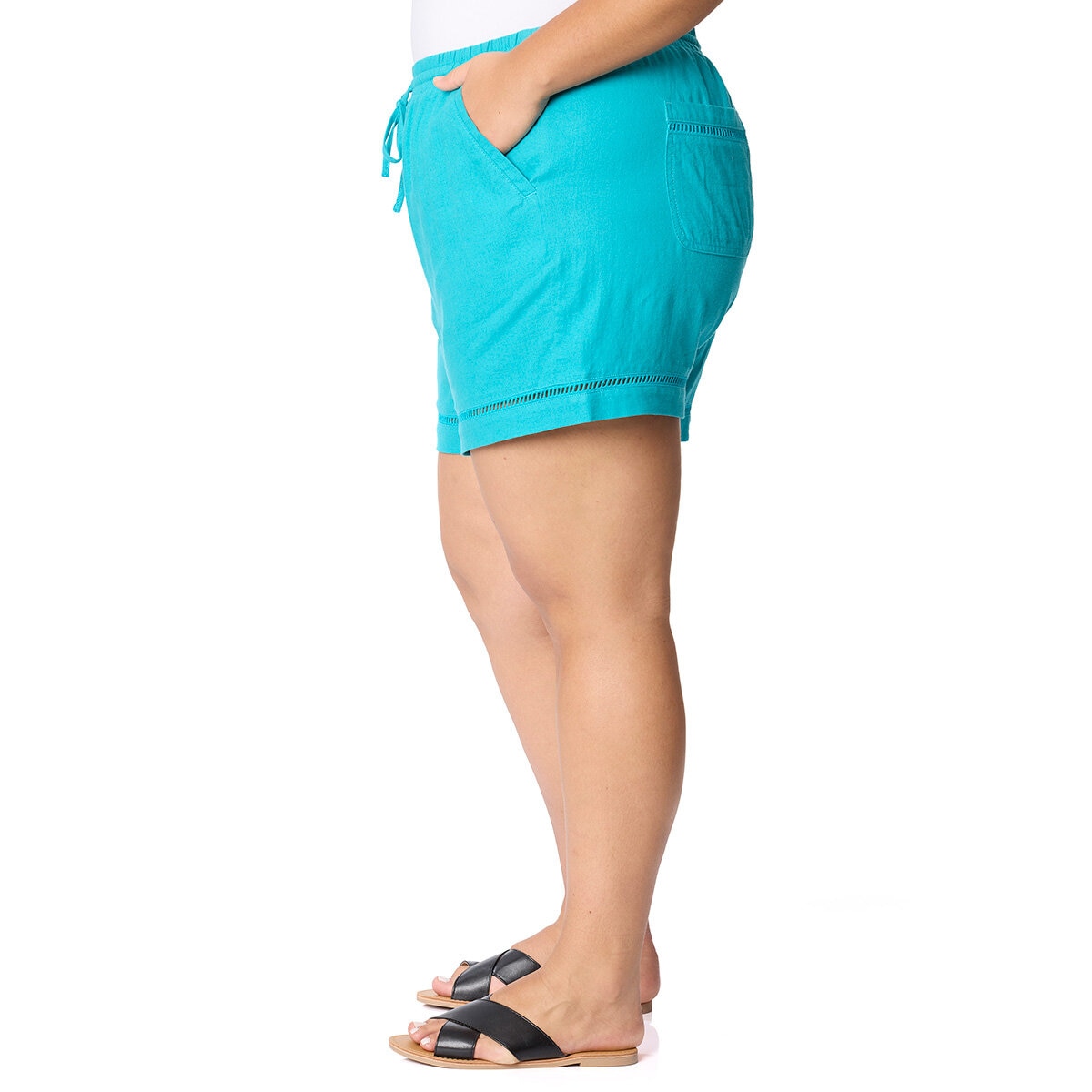 Briggs Ladies Linen Short in Blue