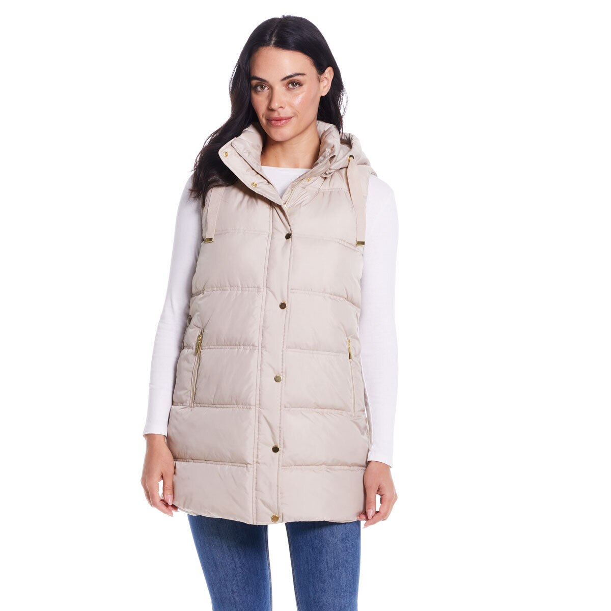 Weatherproof Ladies Hooded Long Gilet Costco UK