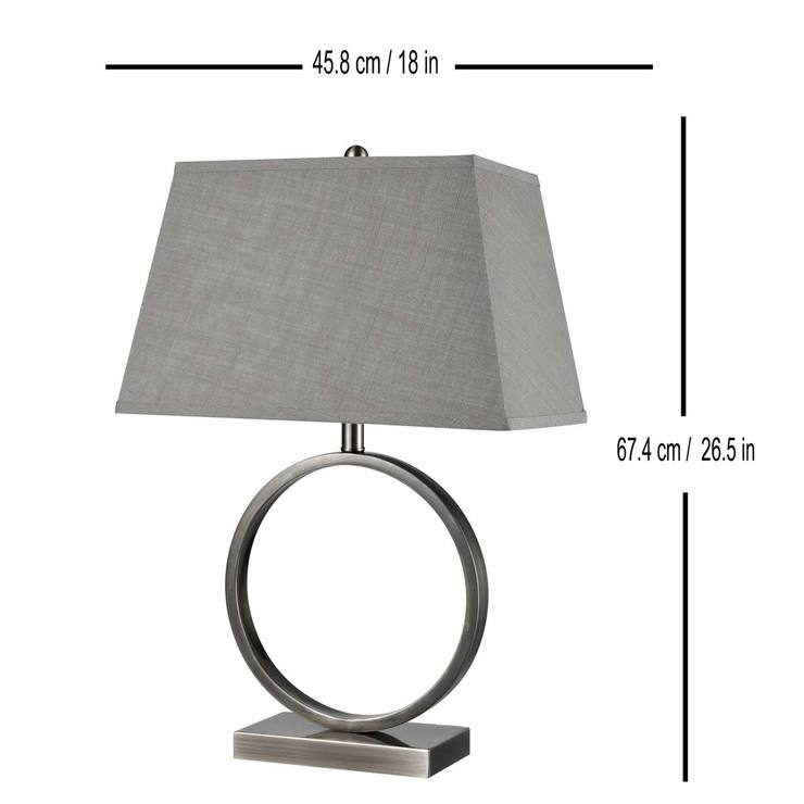 Bridgeport Designs Brushed Steel Halo Table Lamp, 2 Pack Costco UK